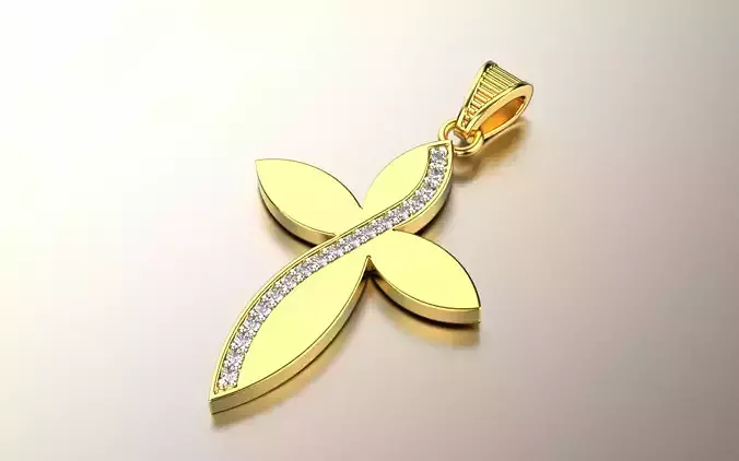 Diamond cross pendant 020524