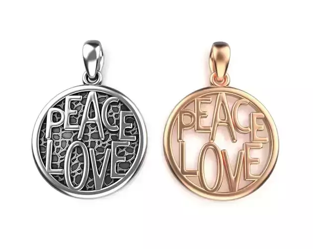 Peace and Love Pendant