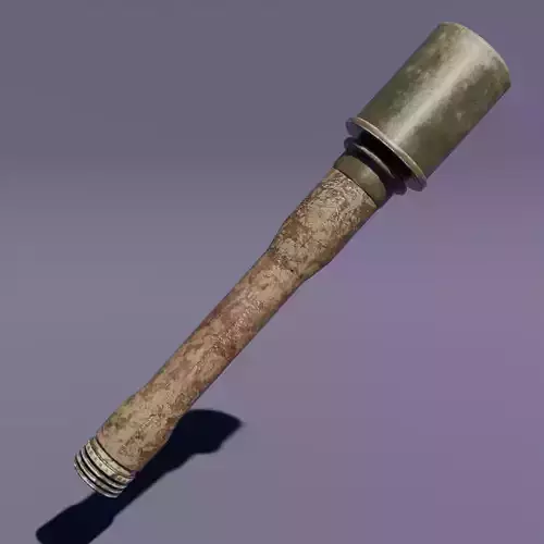 M24 World War 2 German Grenade Low Poly Game Ready Asset