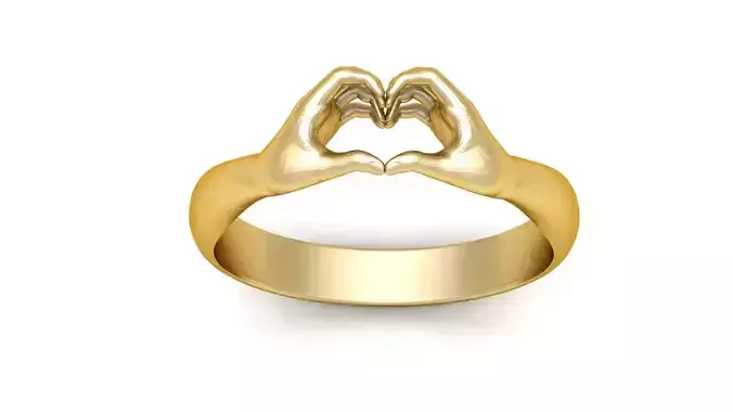 Heart Hands Hug Ring