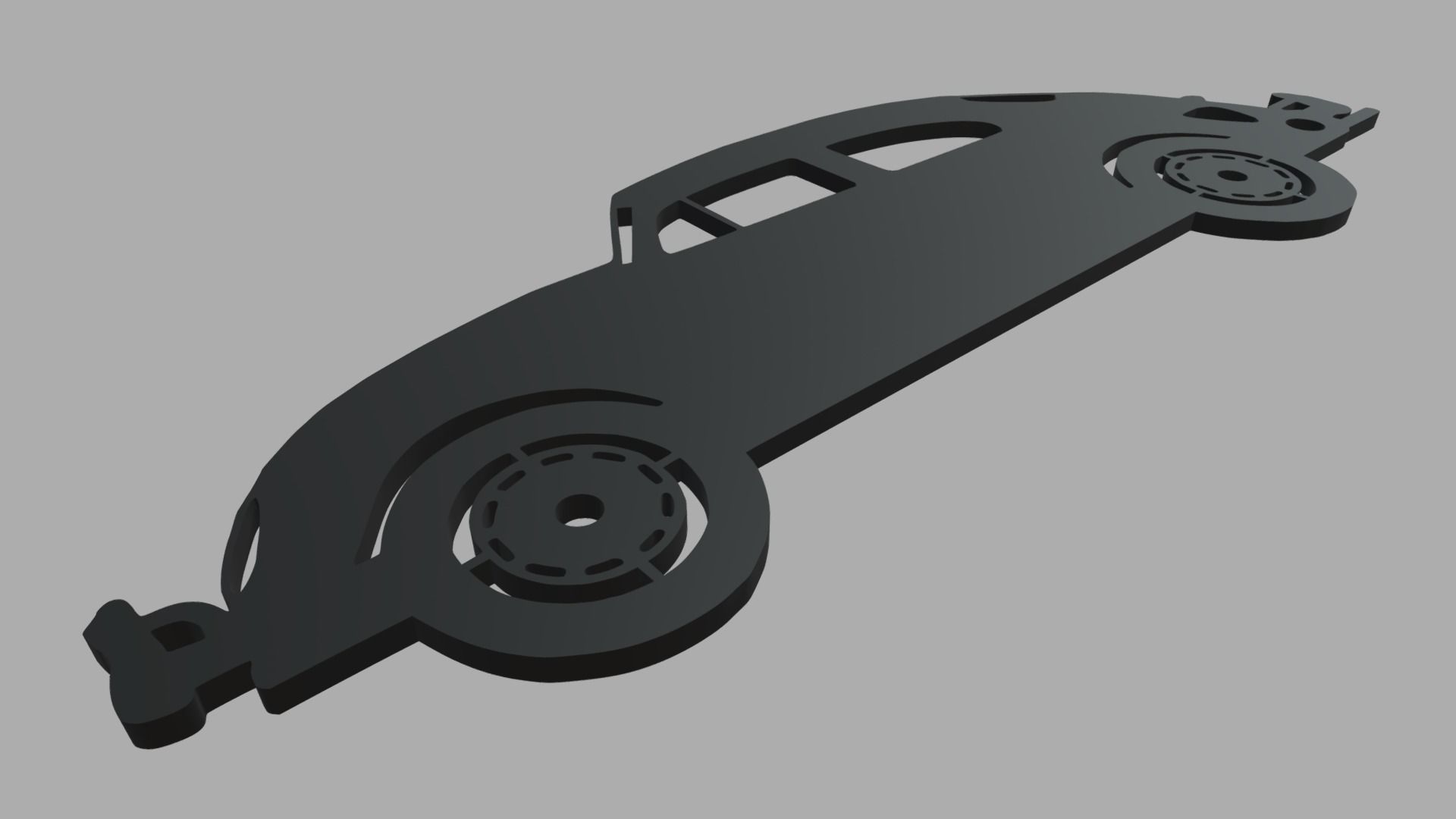Volkswagen Beetle 1300 1965 Key Ring 3D print model_5