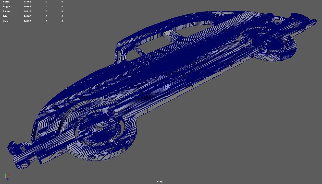 Volkswagen Beetle 1300 1965 Key Ring 3D print model_11