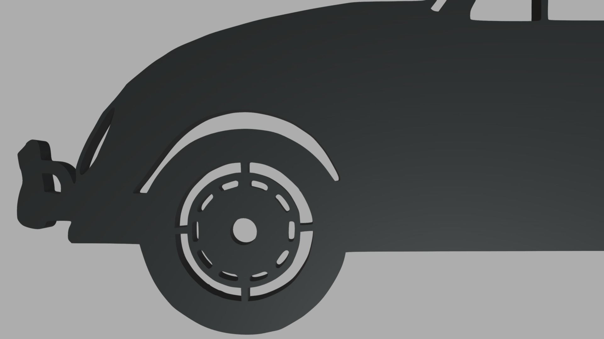 Volkswagen Beetle 1300 1965 Key Ring 3D print model_1