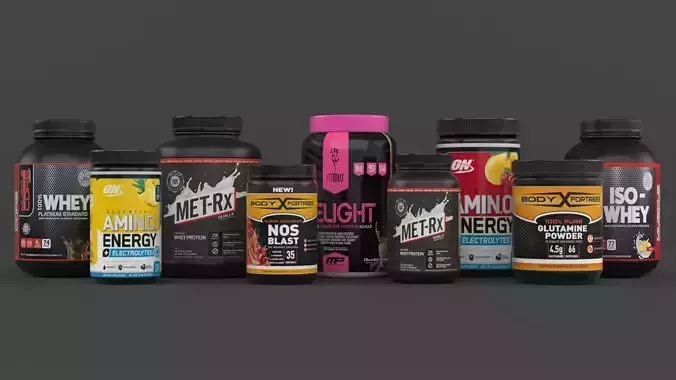 Protein Powder Collection 3D model