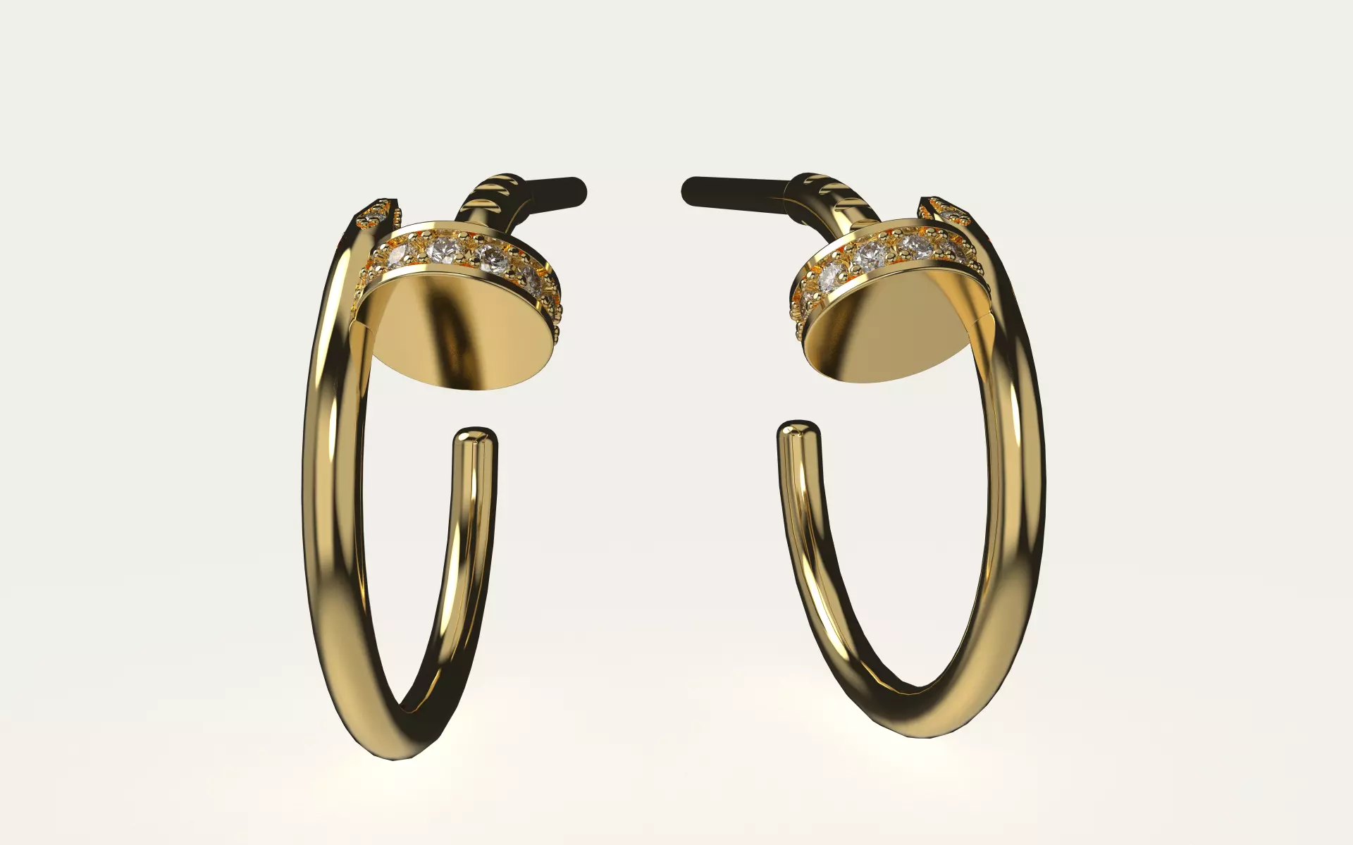 Earring  juste un Clou 3D print model_0