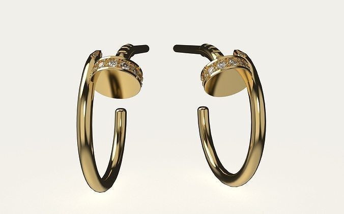 Earring  juste un Clou 3D print model