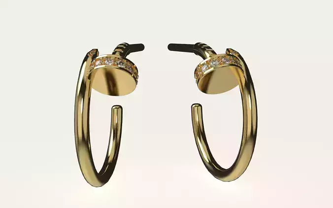 Earring  juste un Clou 3D print model