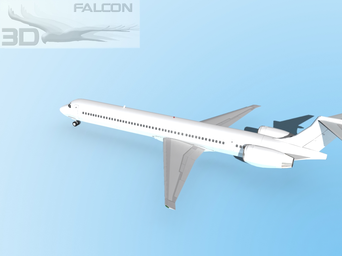 Falcon3D MD-80 Unmarked 2 3D model_9