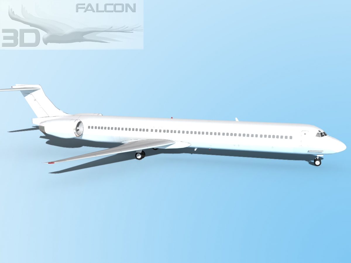 Falcon3D MD-80 Unmarked 2 3D model_4