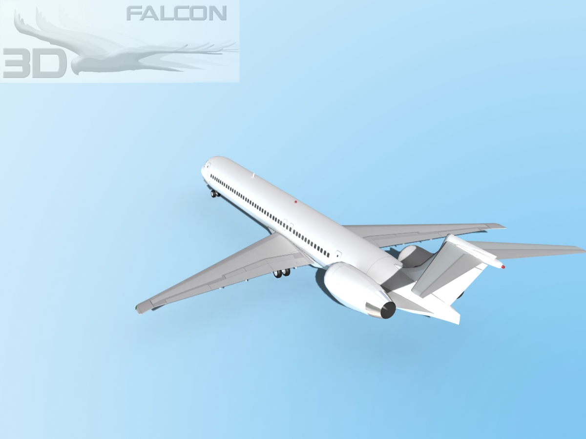 Falcon3D MD-80 Unmarked 2 3D model_7