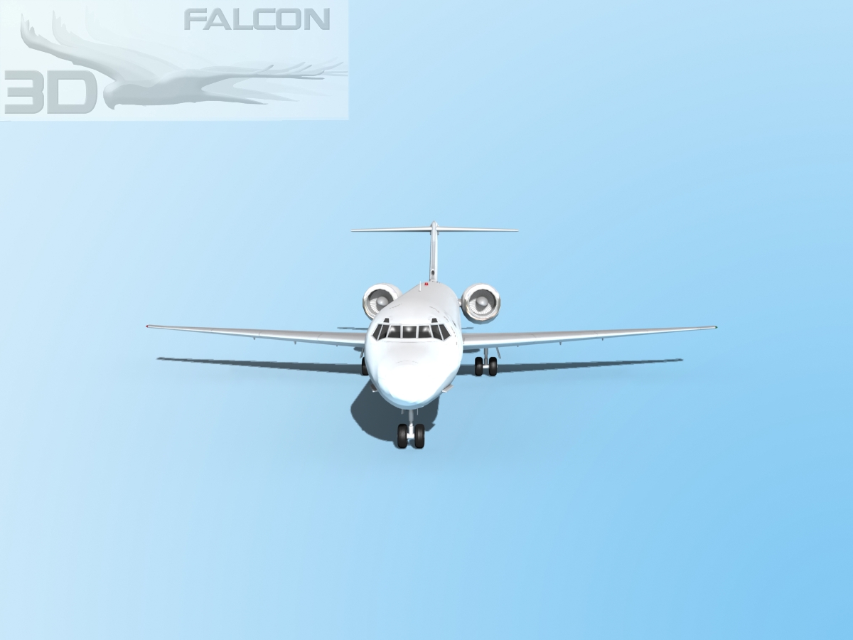 Falcon3D MD-80 Unmarked 2 3D model_3