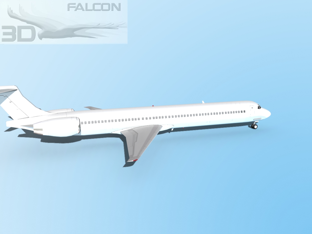 Falcon3D MD-80 Unmarked 2 3D model_5