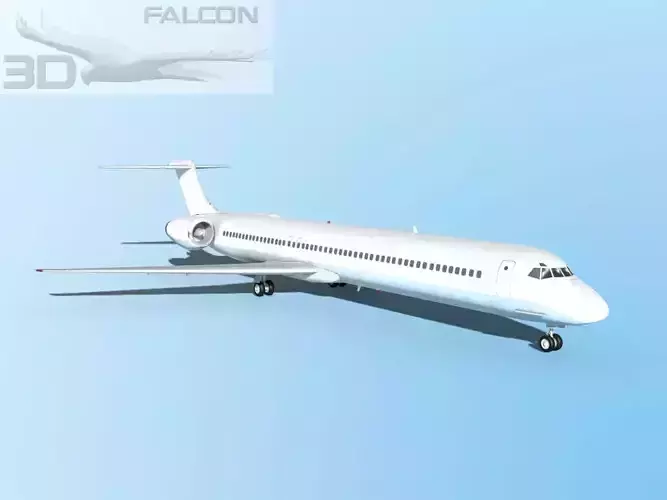 Falcon3D MD-80 Unmarked 2 3D model
