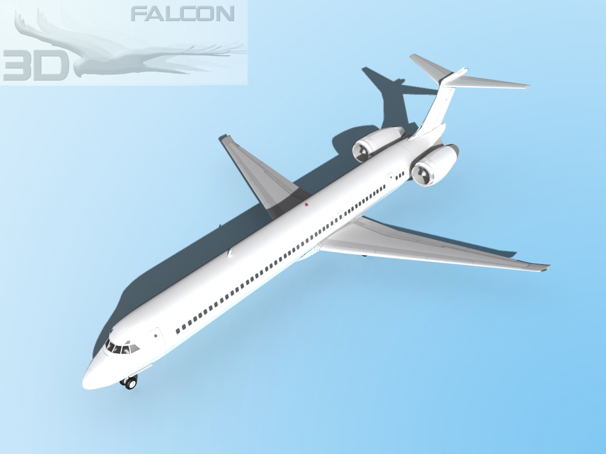 Falcon3D MD-80 Unmarked 2 3D model_11