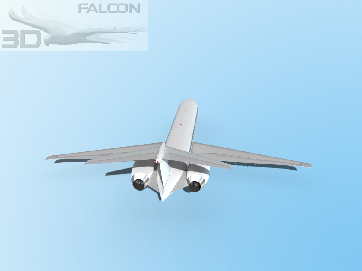 Falcon3D MD-80 Unmarked 2 3D model_8