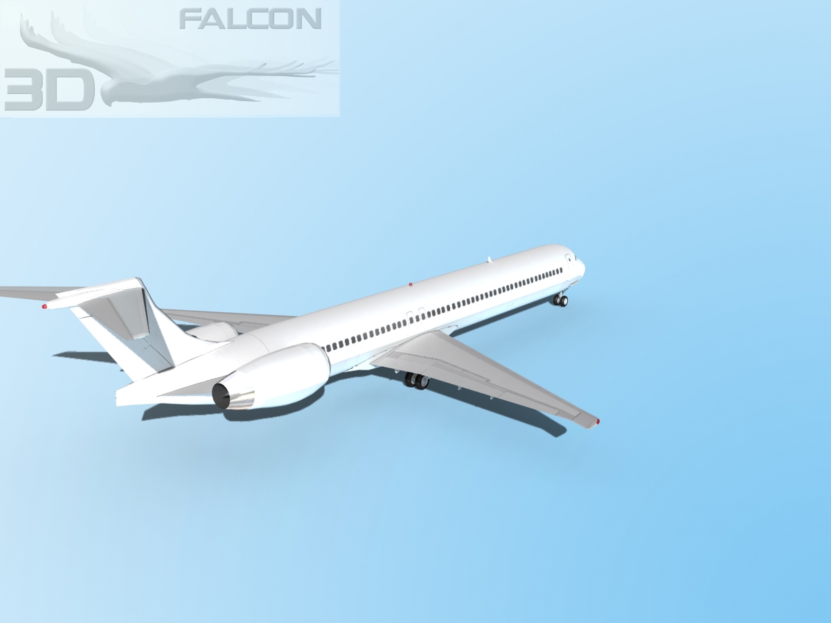 Falcon3D MD-80 Unmarked 2 3D model_6