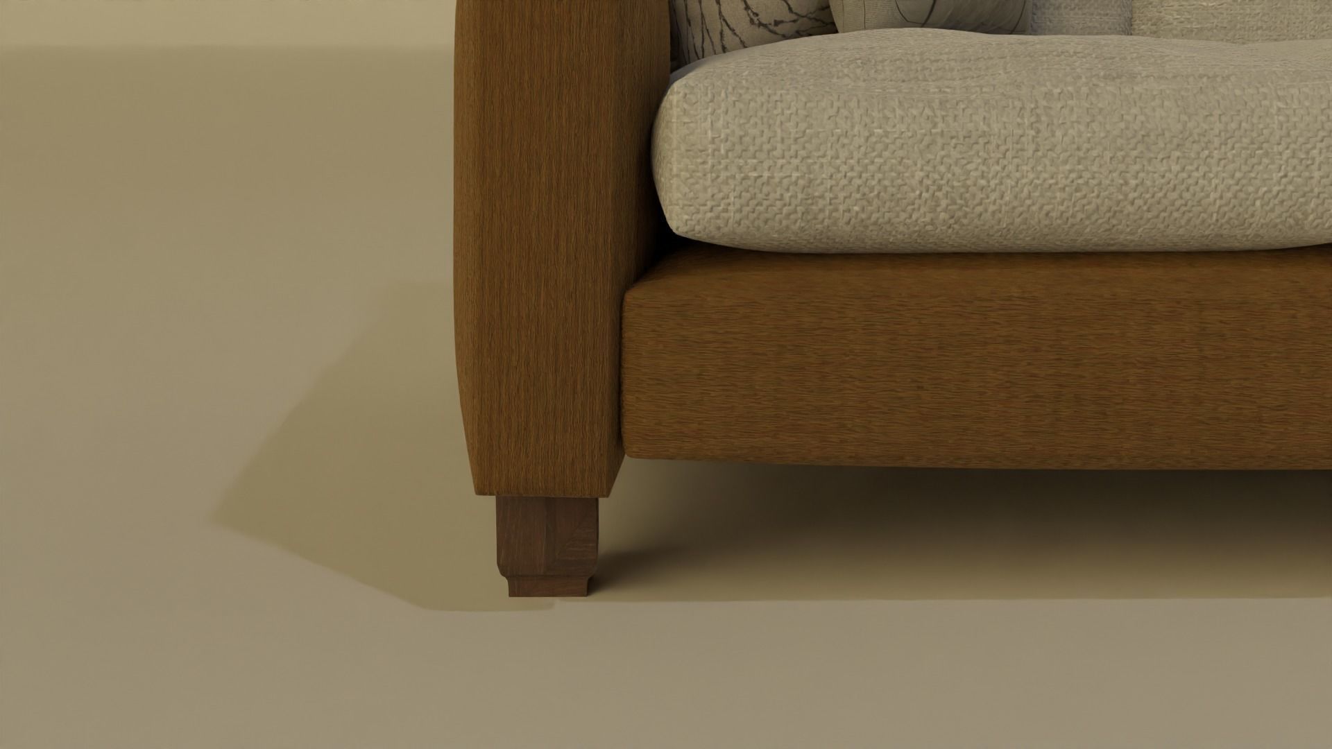 couch Low-poly 3D model_3