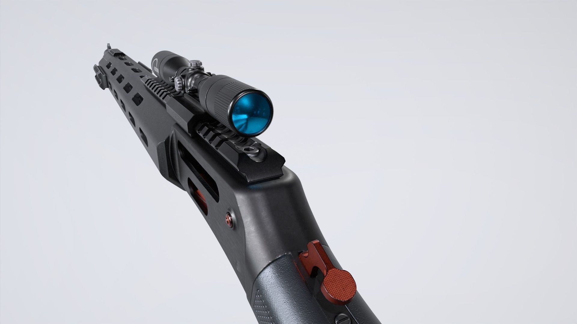 ShotGun-MK2 Low-poly 3D model_10