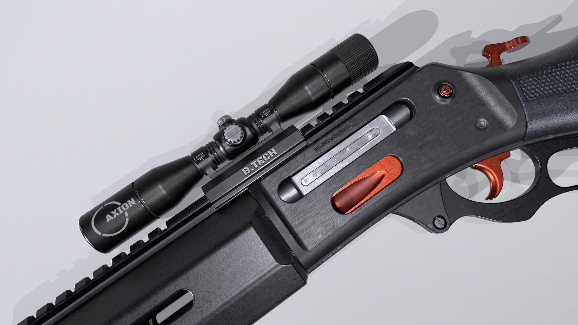 ShotGun-MK2 Low-poly 3D model_15