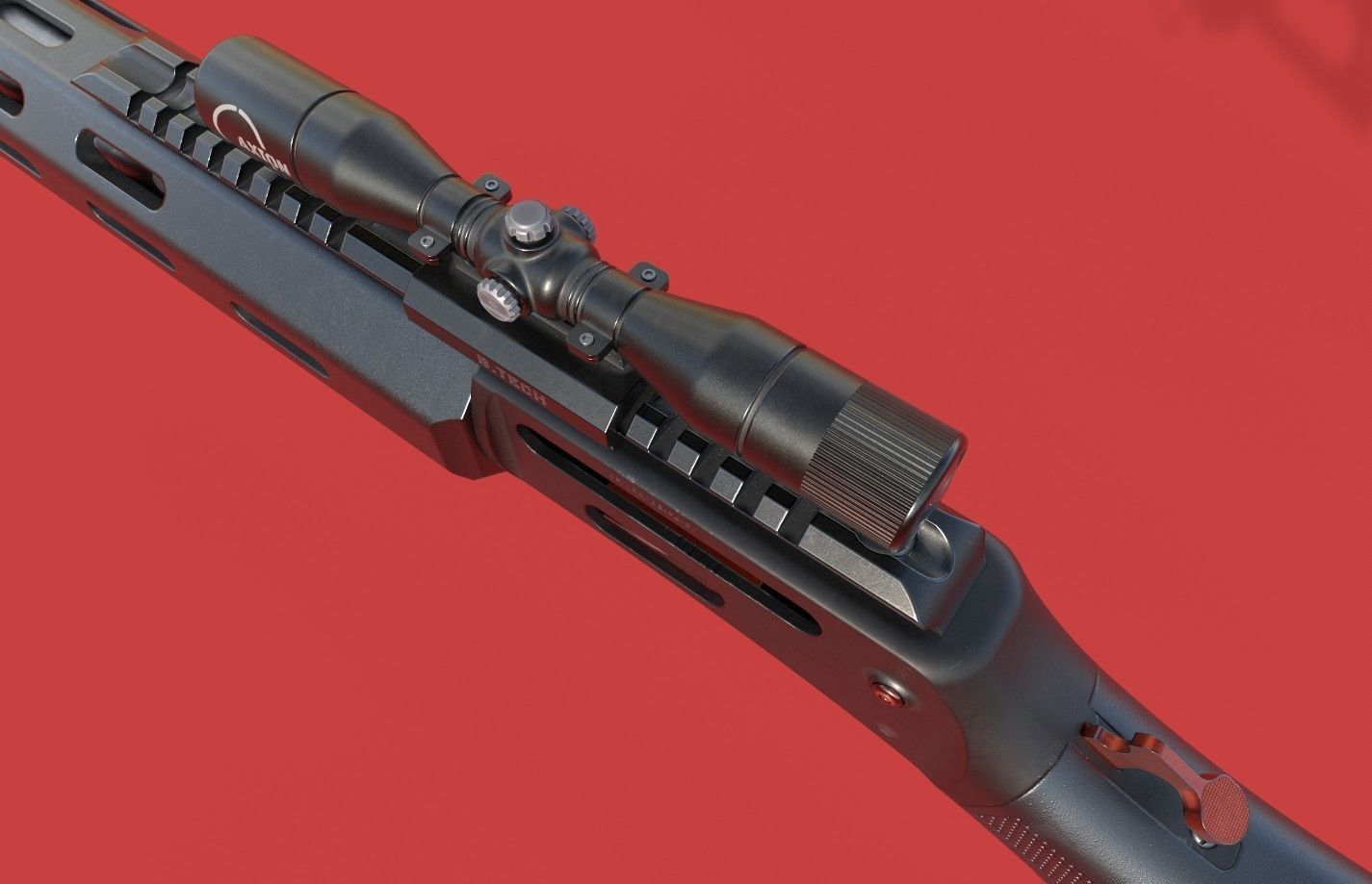 ShotGun-MK2 Low-poly 3D model_4