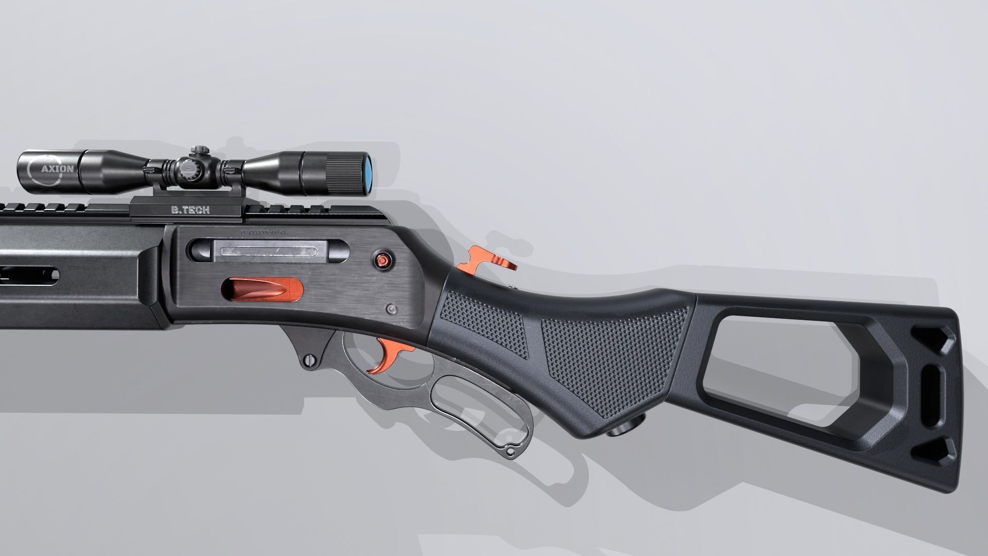 ShotGun-MK2 Low-poly 3D model_1