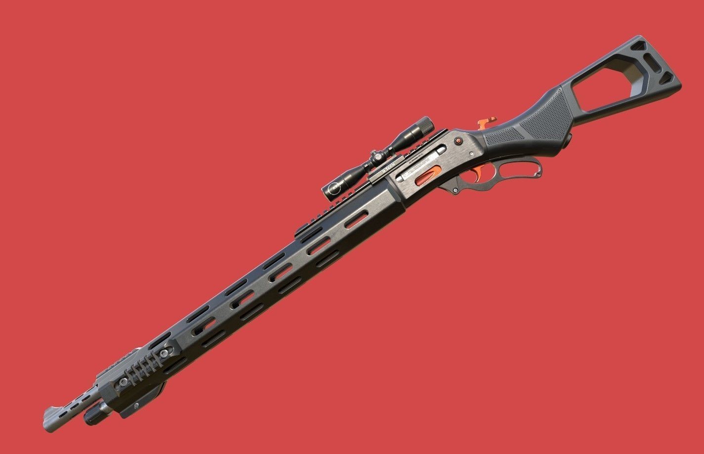ShotGun-MK2 Low-poly 3D model_3