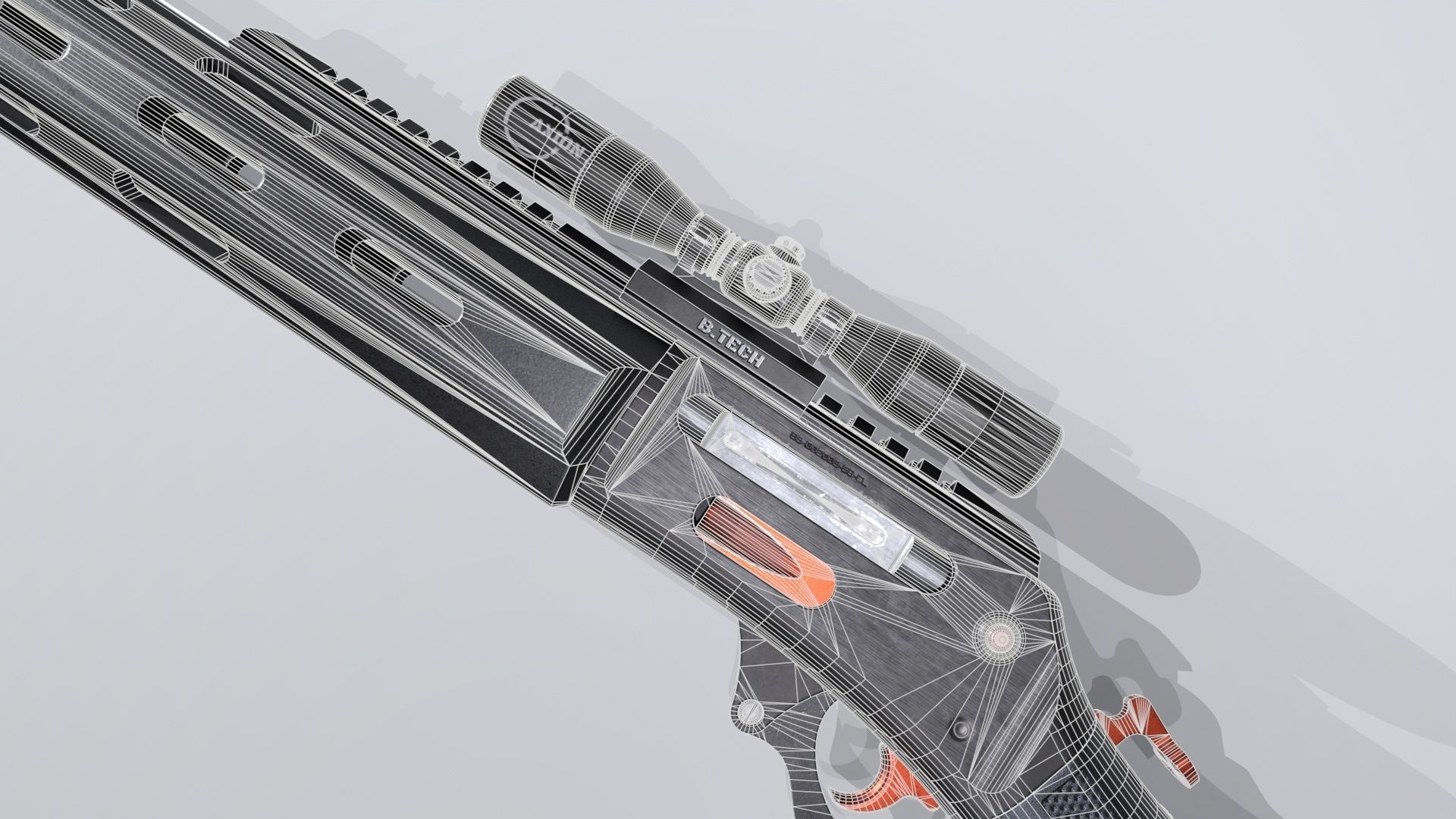 ShotGun-MK2 Low-poly 3D model_16