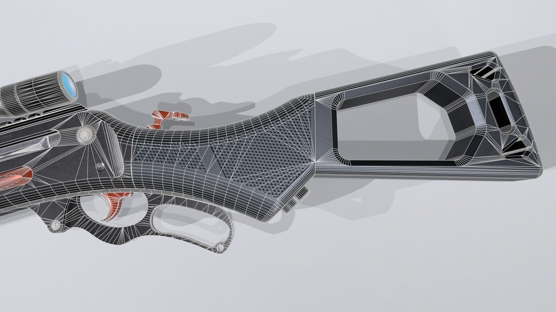 ShotGun-MK2 Low-poly 3D model_17