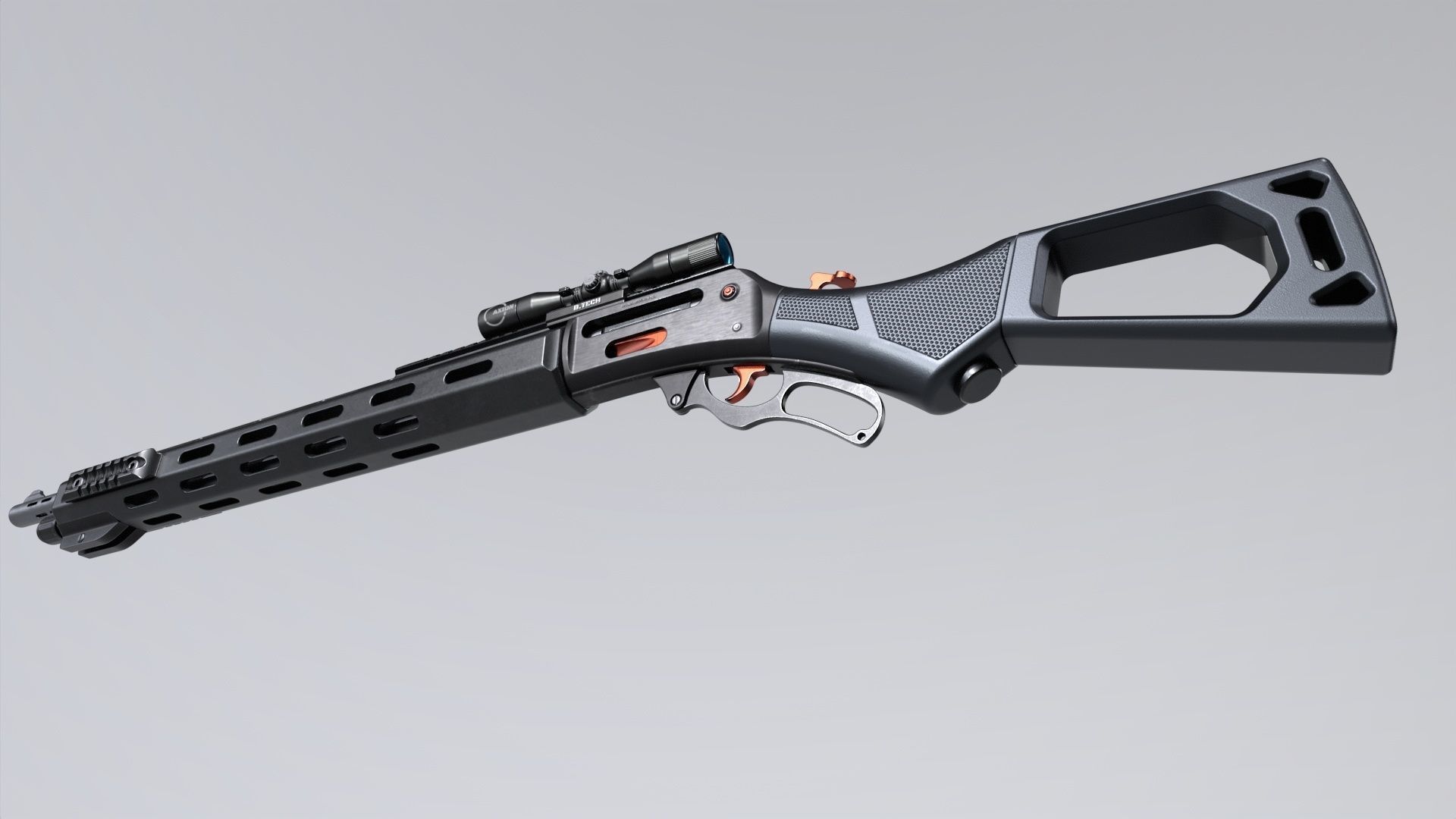 ShotGun-MK2 Low-poly 3D model_12