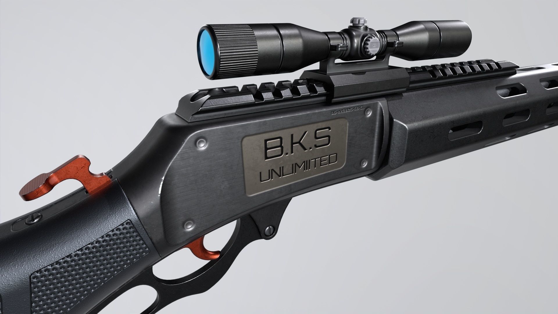 ShotGun-MK2 Low-poly 3D model_9