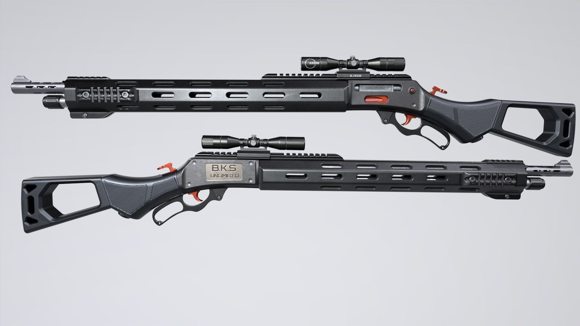 ShotGun-MK2 Low-poly 3D model_7