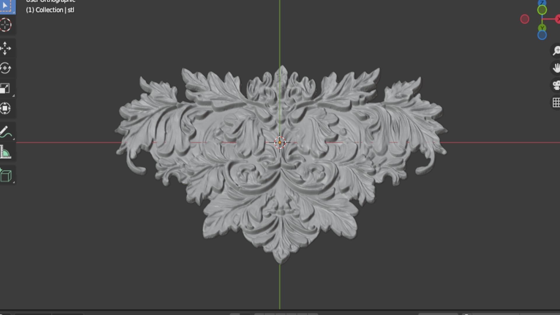 Classic carved decor ornament 476 3D print model_4