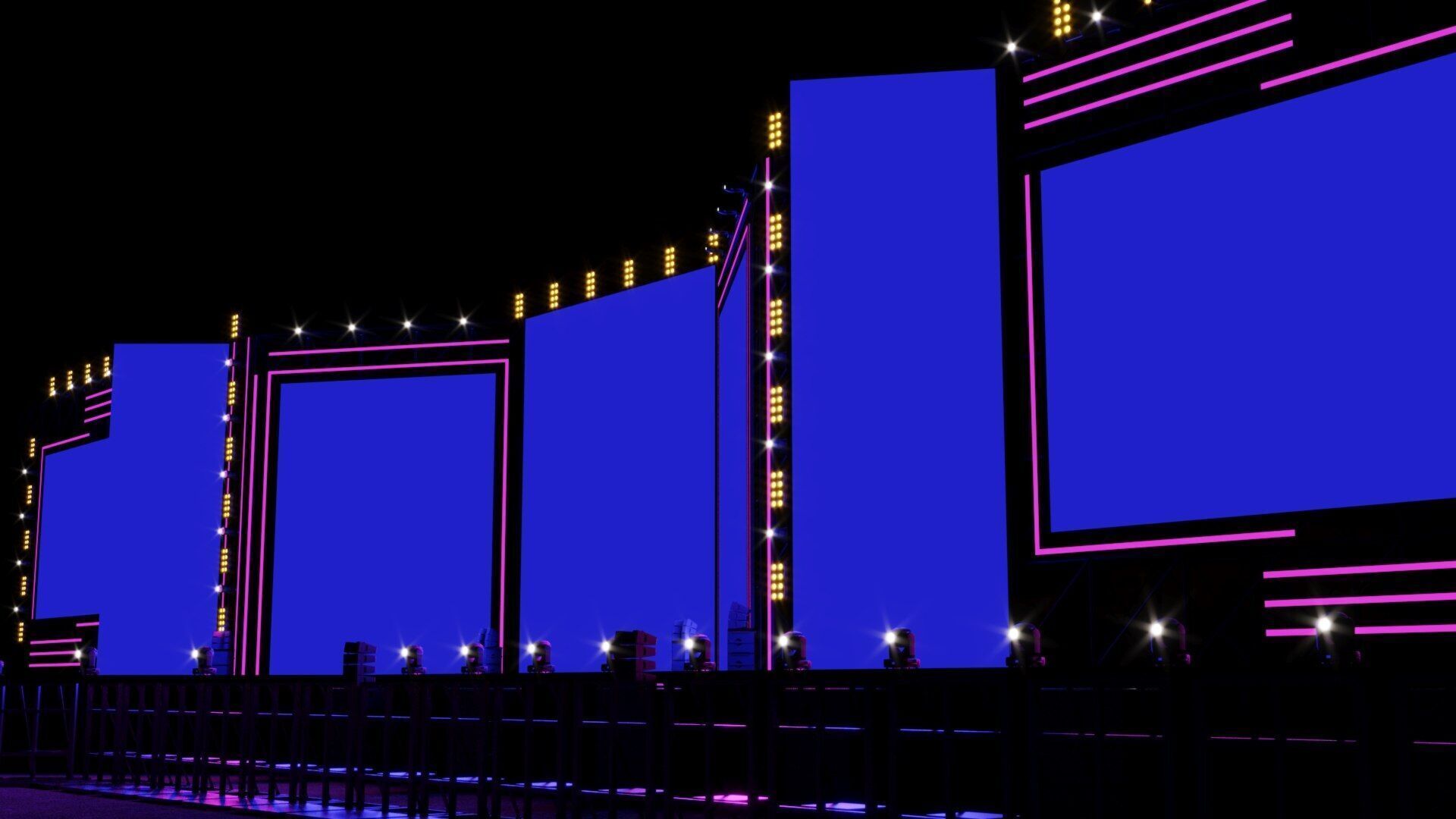 Concert Festival Stage Event 3D model_7