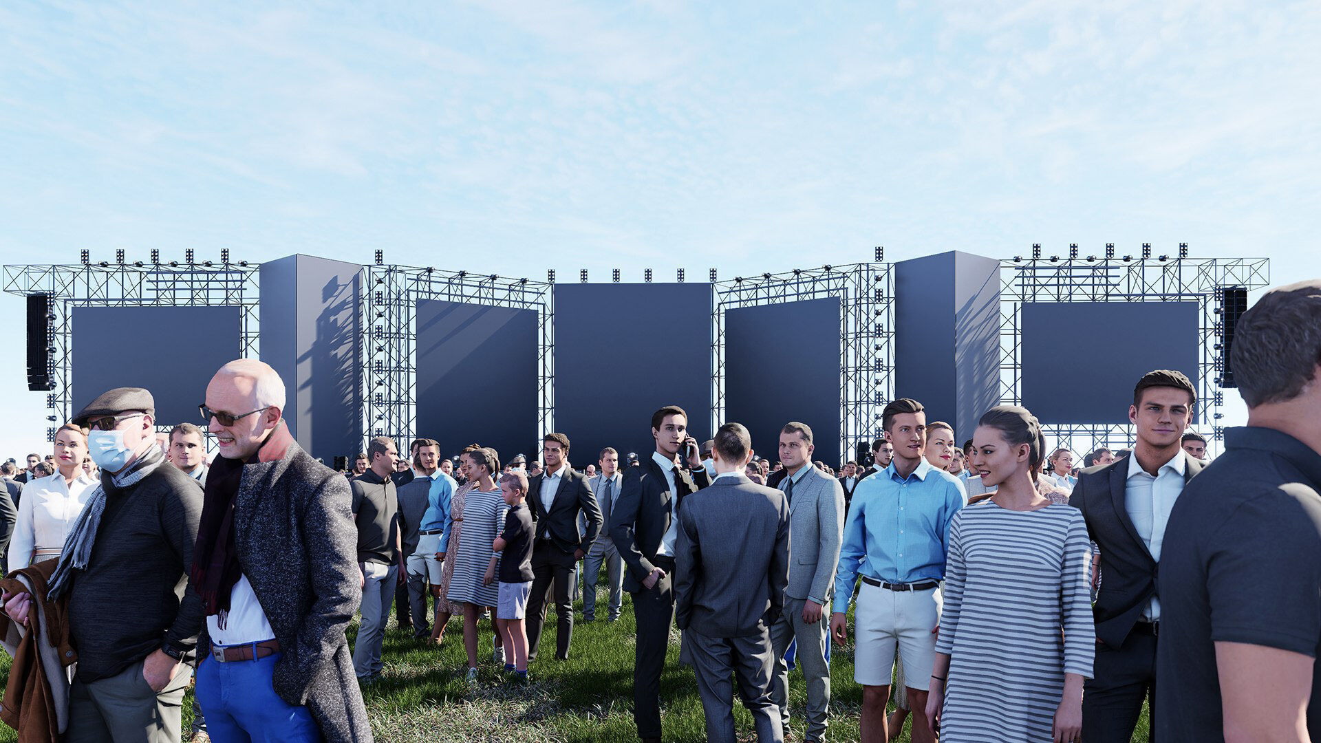 Concert Festival Stage Event 3D model_2