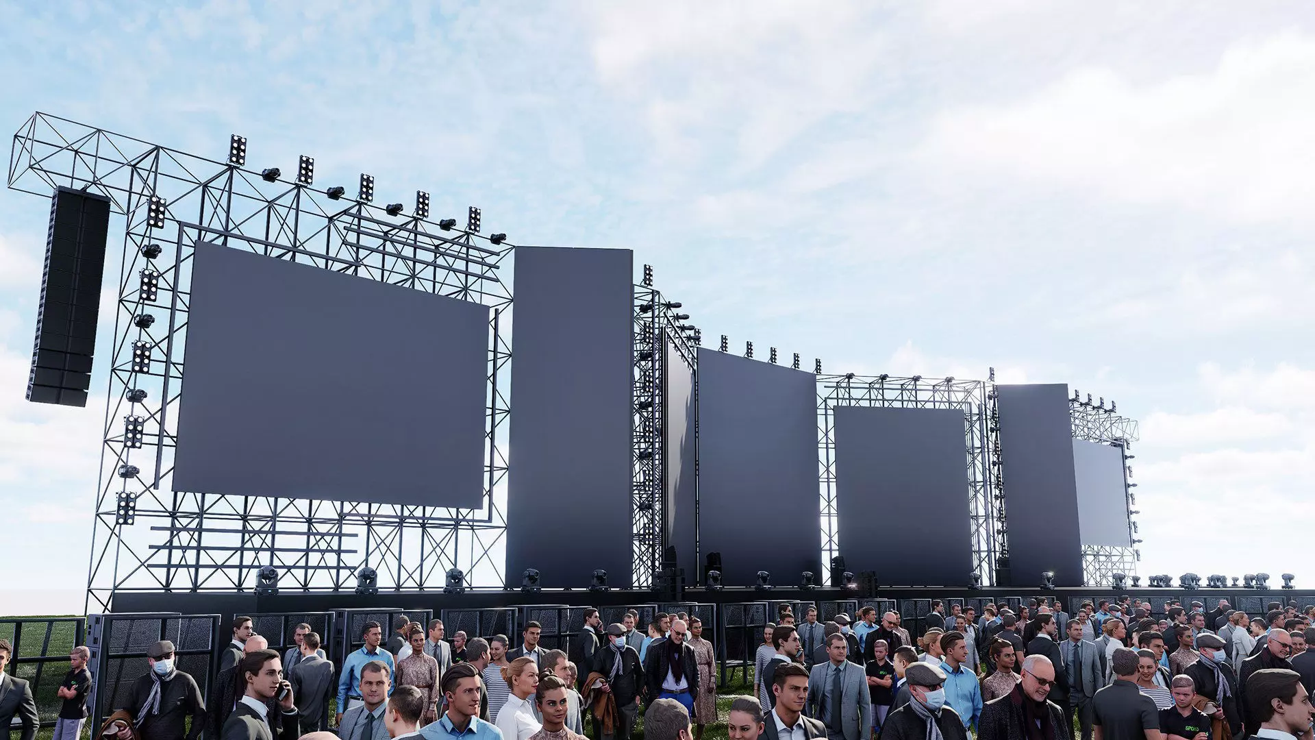Concert Festival Stage Event 3D model_0
