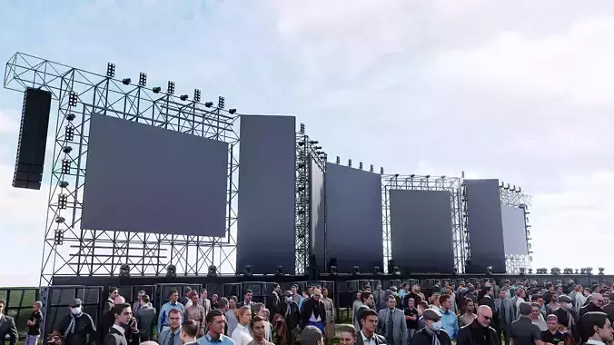 Concert Festival Stage Event 3D model