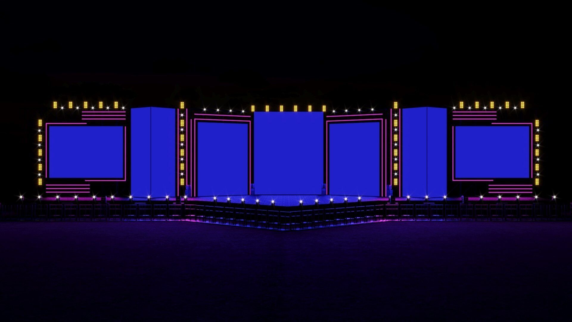 Concert Festival Stage Event 3D model_6