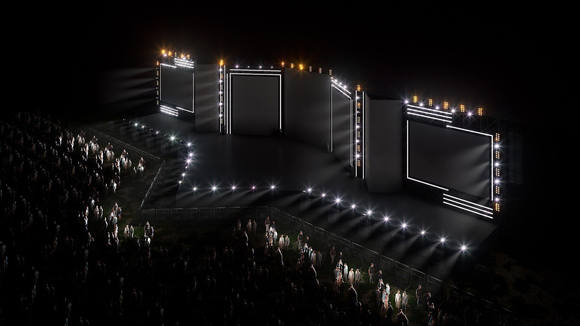 Concert Festival Stage Event 3D model_13