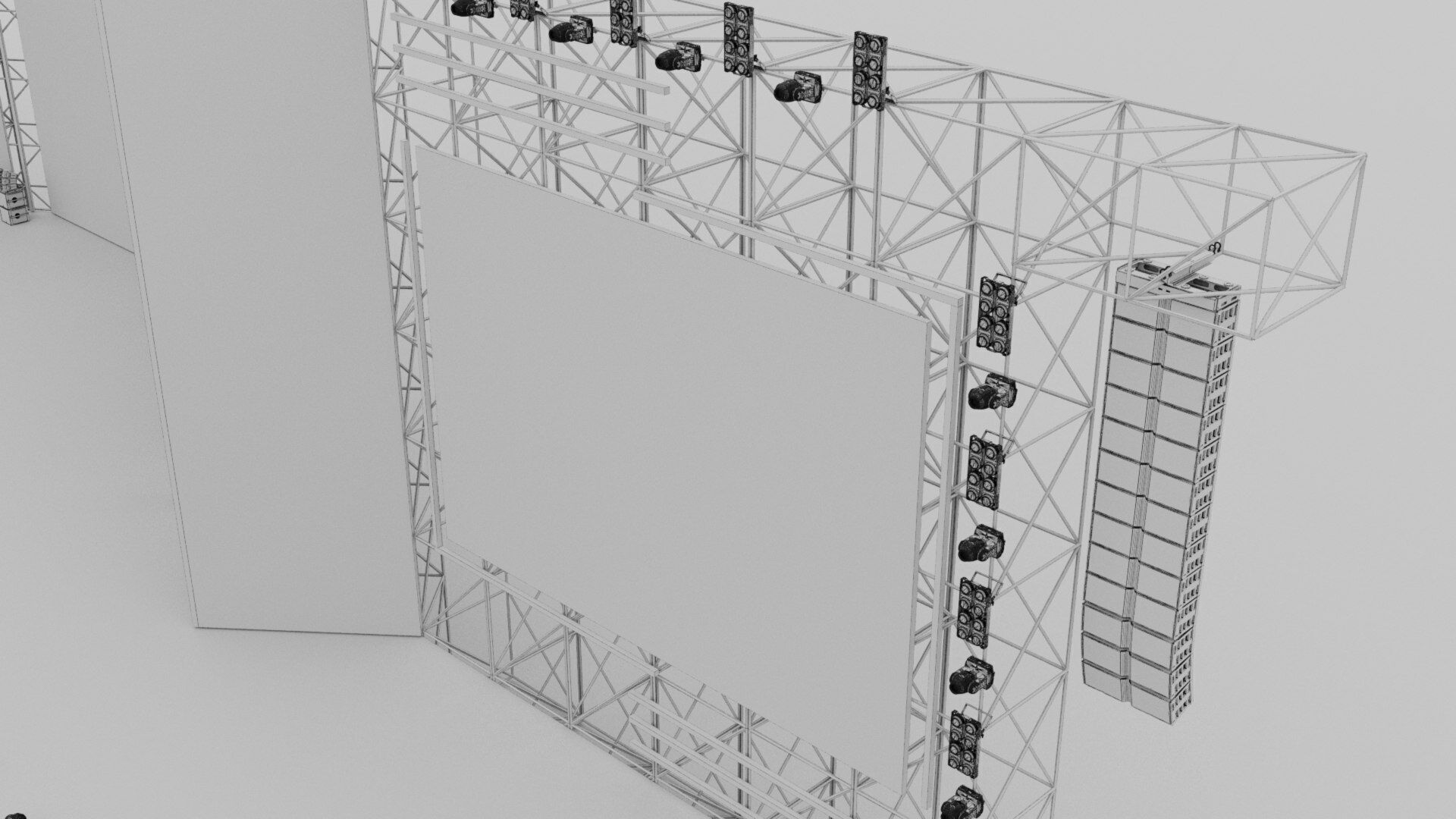 Concert Festival Stage Event 3D model_11