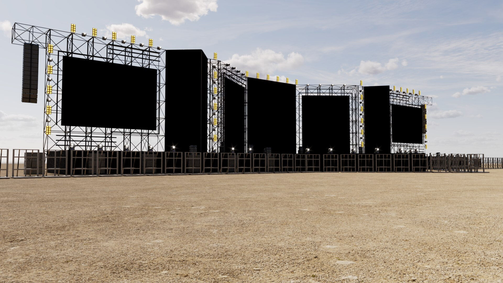 Concert Festival Stage Event 3D model_14