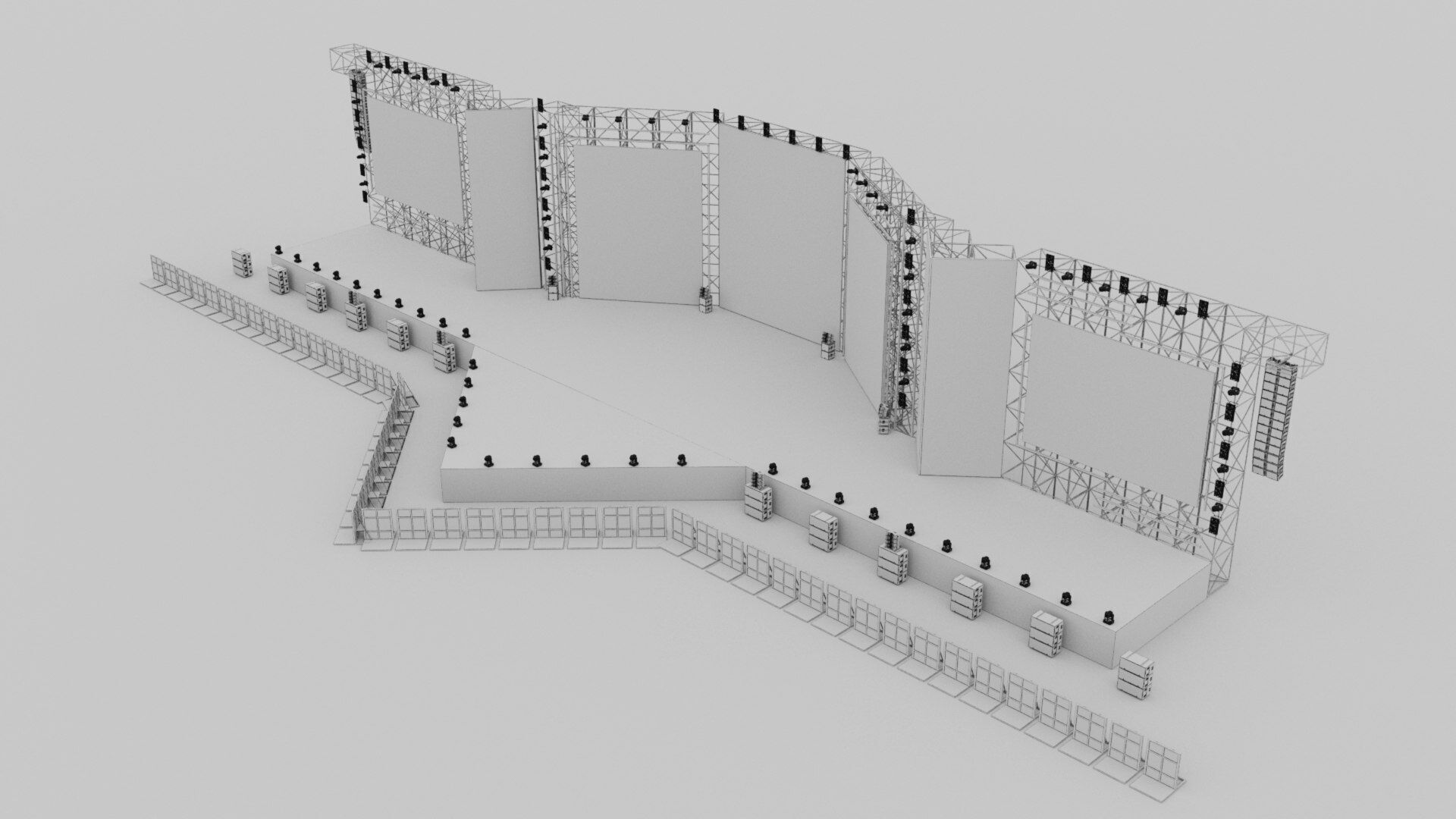 Concert Festival Stage Event 3D model_10