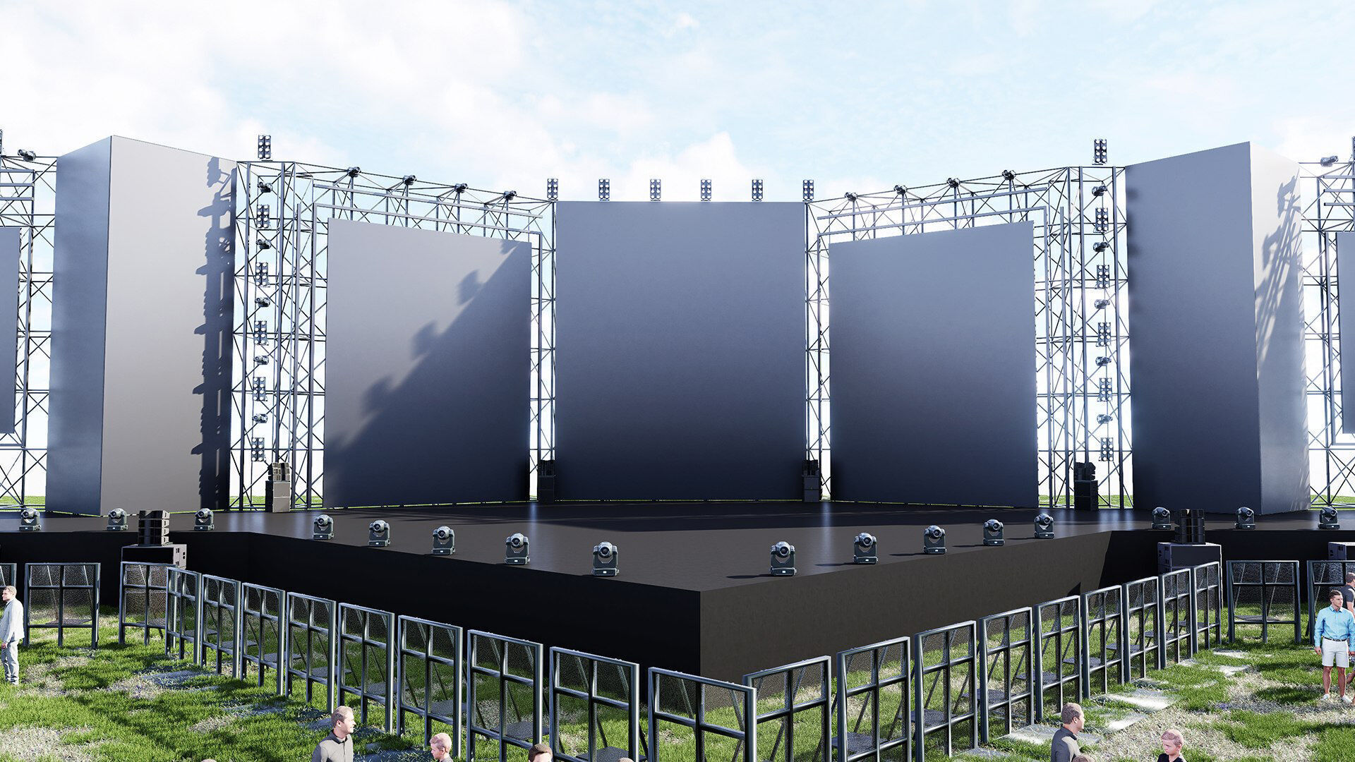Concert Festival Stage Event 3D model_1
