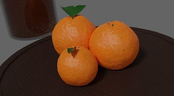 ORANGE AND CRISTAL JAR  Low-poly 3D model