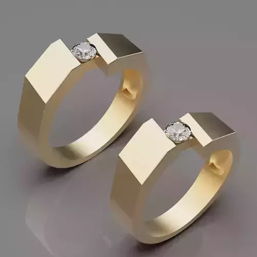 Lux ring silver gold sterling printable jewelry 3D model