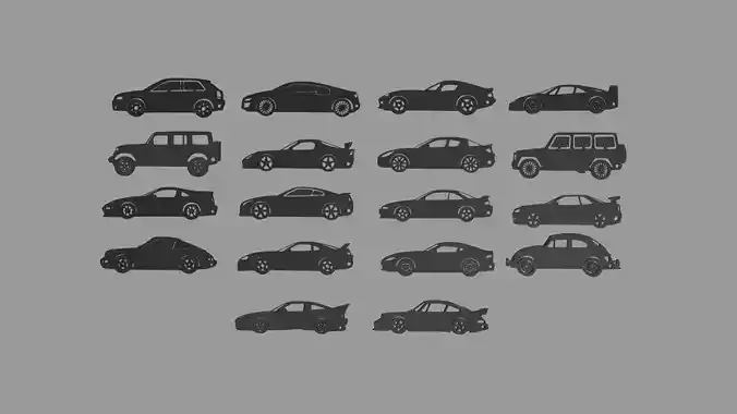 Car Key Rings Pack 01 3D print model