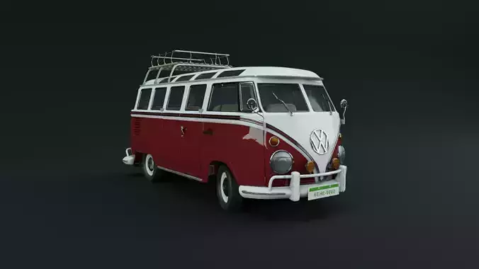 Volkswagen Type 2 Minibus 3D model