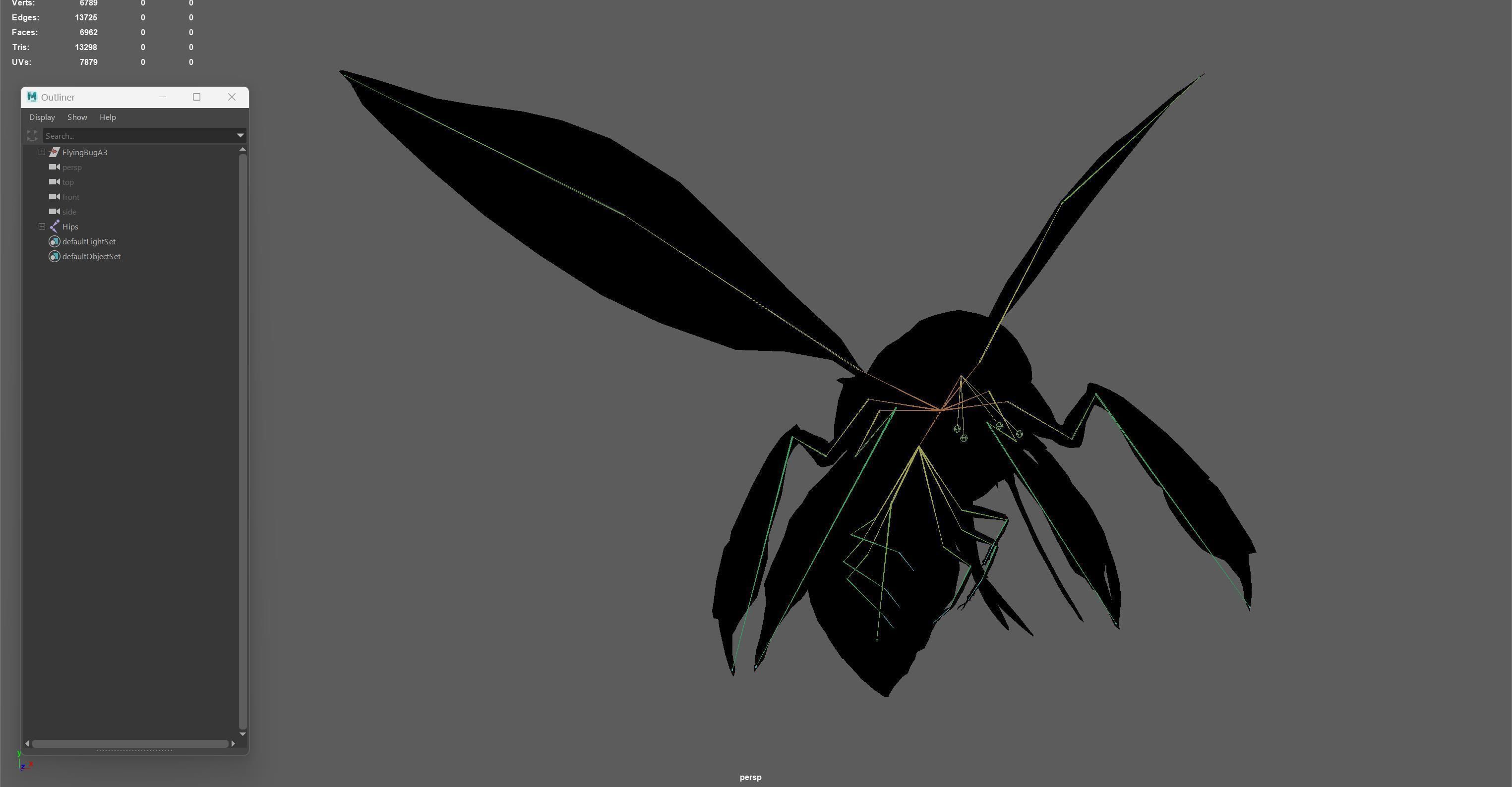 FlyingBugA3 Low-poly 3D model_31