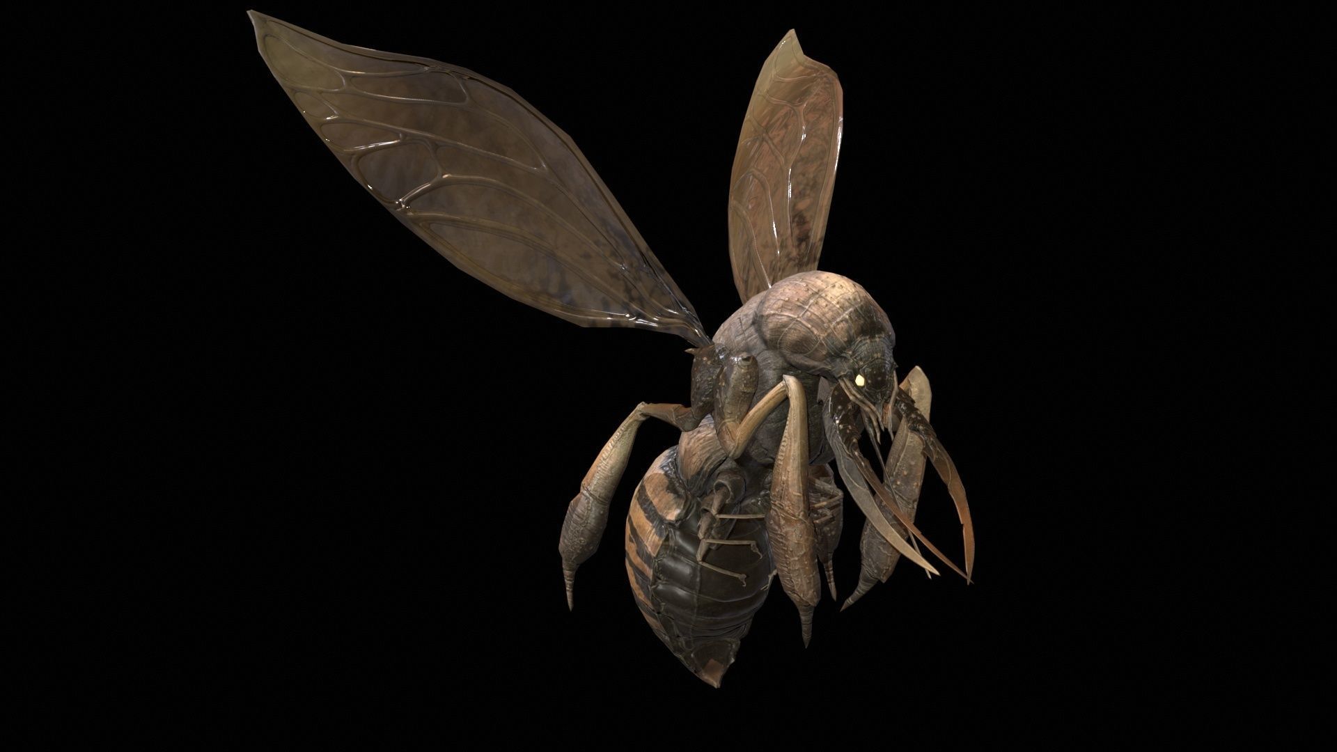 FlyingBugA3 Low-poly 3D model_12