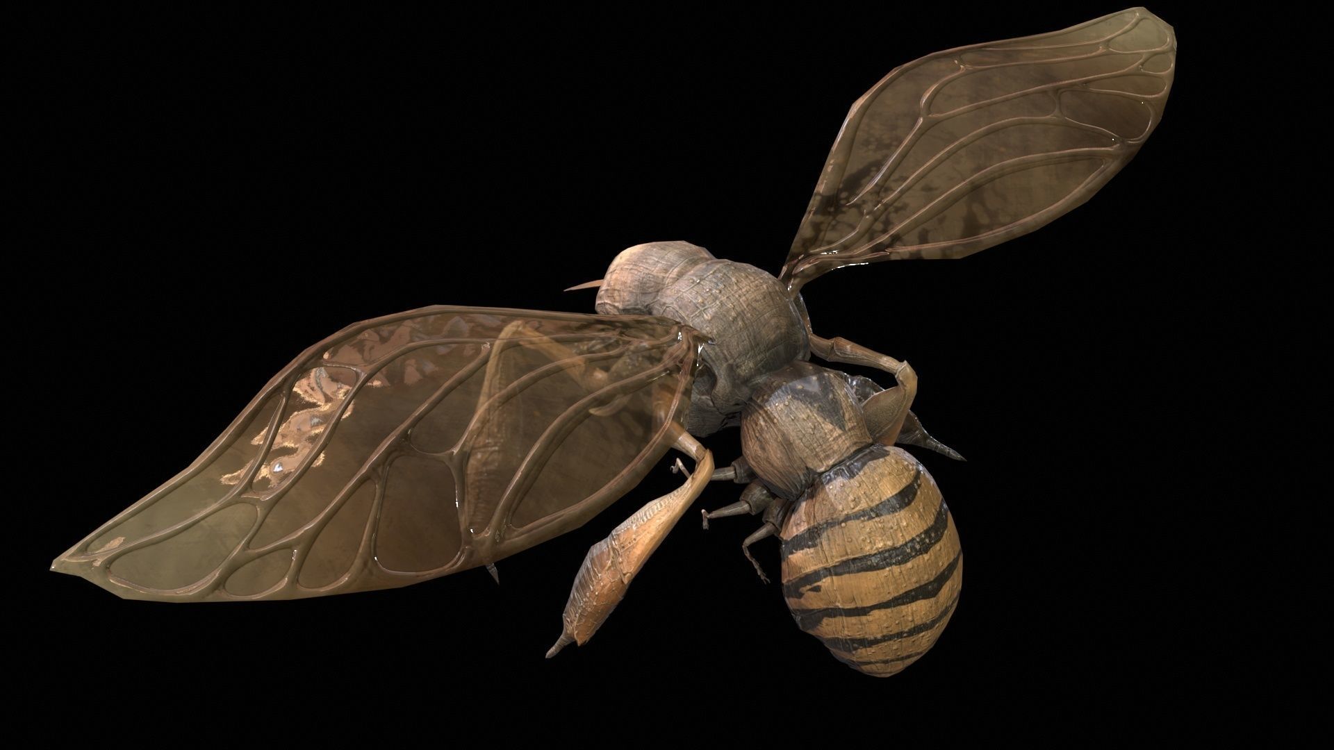 FlyingBugA3 Low-poly 3D model_13