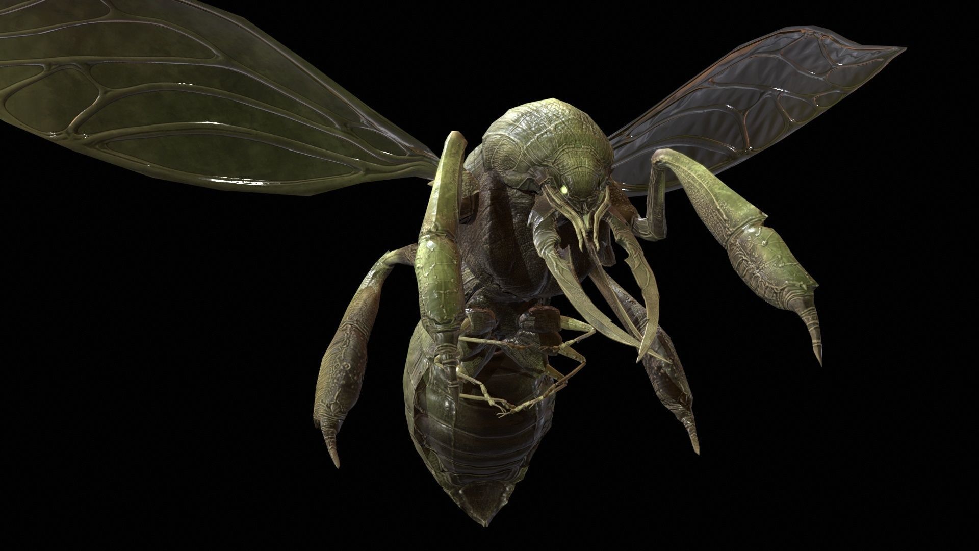 FlyingBugA3 Low-poly 3D model_17